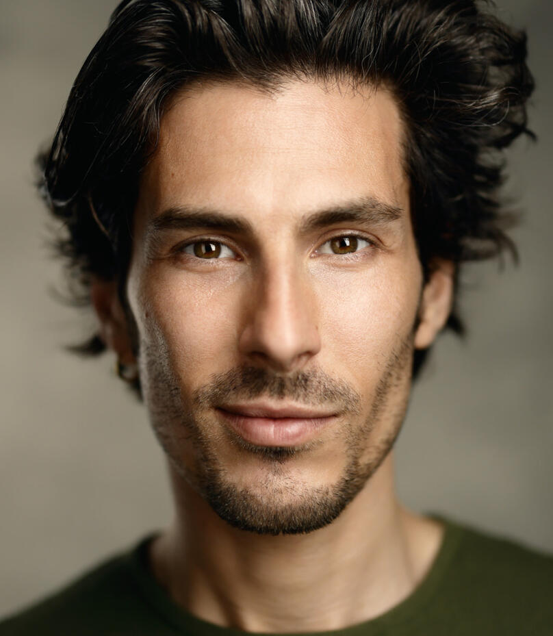 Professional portrait of Spanish actor Alvaro Cea